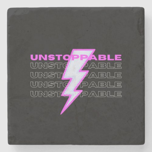 Unstoppable Motivational Inspirational Stone Coaster