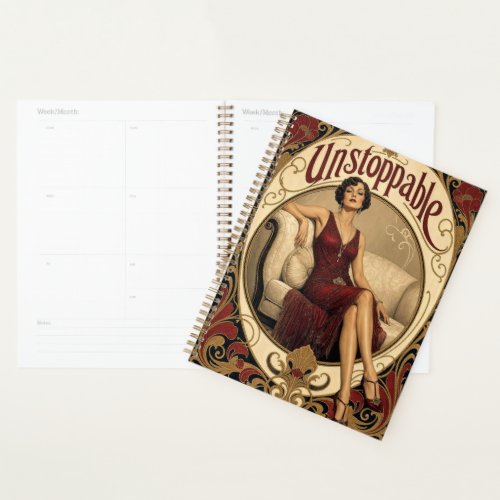 Unstoppable Poised Woman in Art Nouveau Style Planner