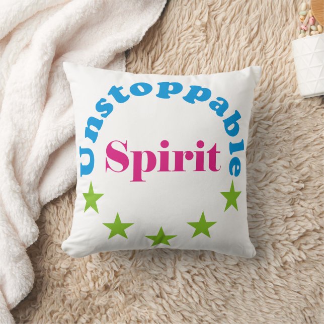 unstoppable spirit throw pillow (Blanket)