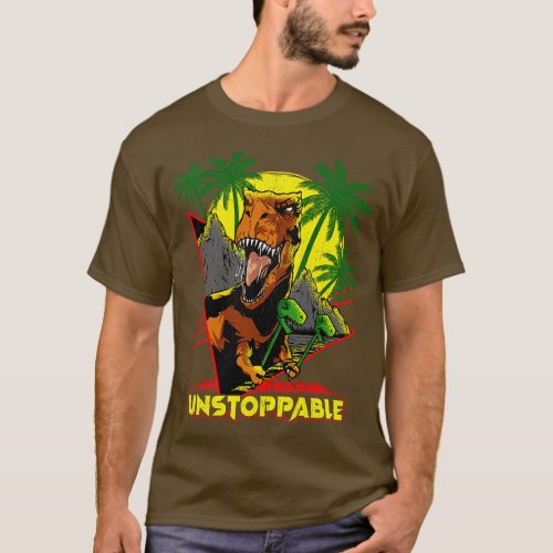 Unstoppable TRex Funny Short Dinosaur Arms Joke T_Shirt