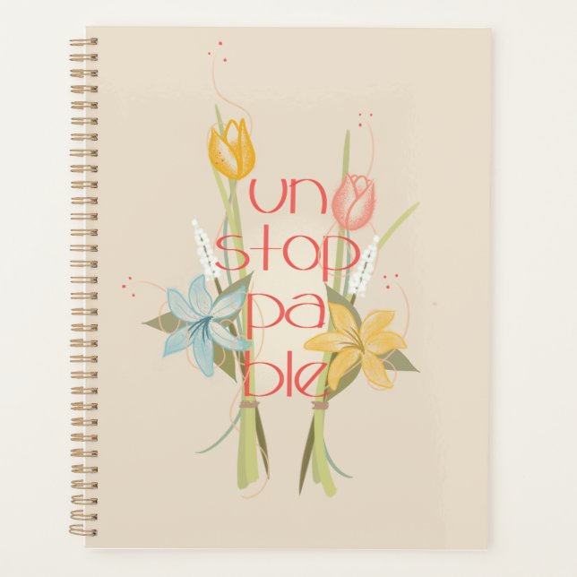 Unstoppable Tulip Floral Planner (Front)