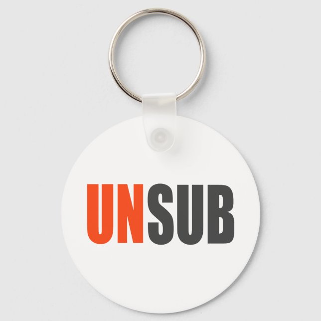 Unsub Unknown Subject Keychain (Front)