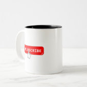 Unsubscribe Button - Funny Coffee Mug (Front Left)