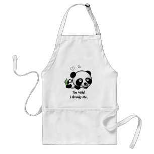 Unsuspecting Panda Adult Apron