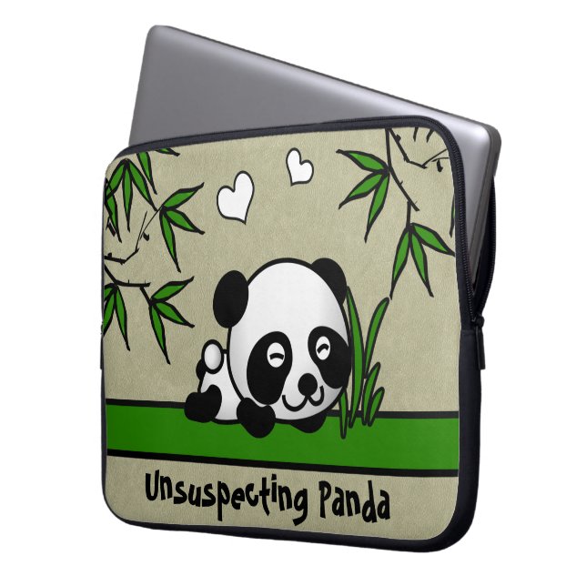 Unsuspecting Panda Laptop Sleeve (Front Left)
