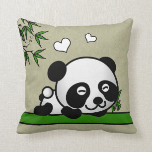 Unsuspecting Panda Throw Pillow