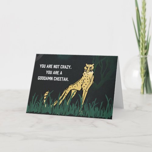 Untamed GD Cheetah Greeting Card