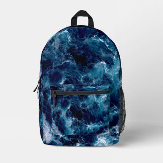 Untamed Sea Churn Printed Backpack