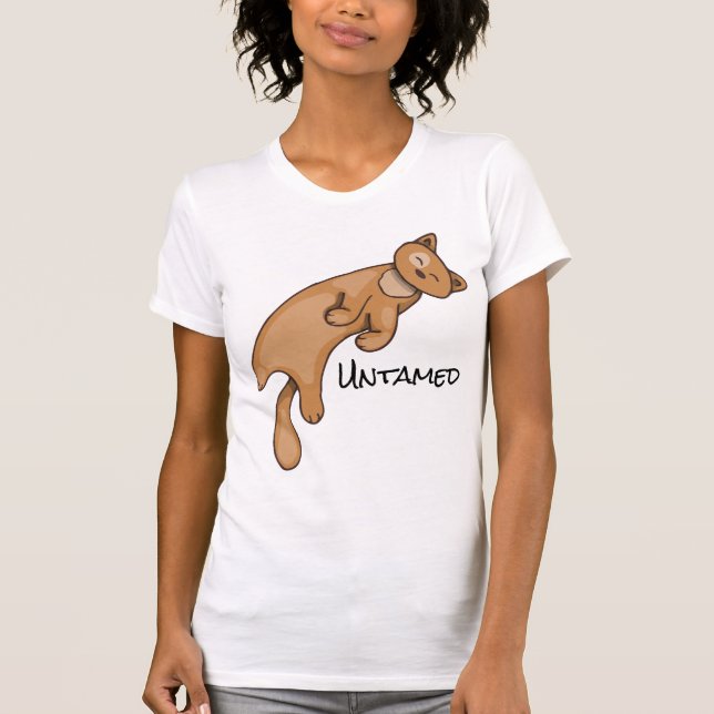 Untamed Sleeping Cute Kitty Cat T-Shirt (Front)