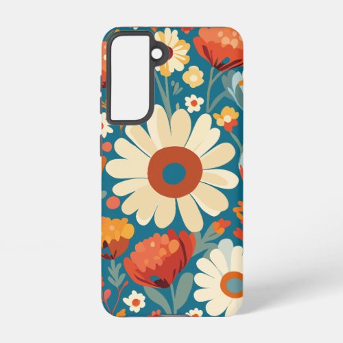 Untamed Wildflower Meadow Pattern Art Samsung Galaxy S21 Case
