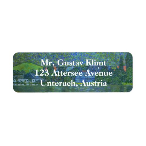Unterach at Attersee by Klimt Vintage Art Nouveau Label