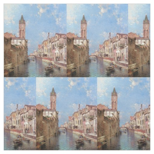 Unterberger’s Venice art custom fabric