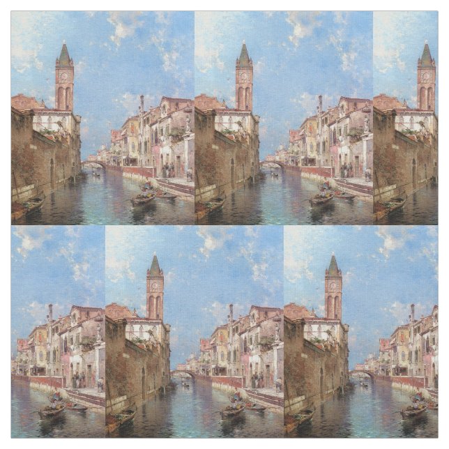 Unterberger’s Venice art custom fabric (Swatch)