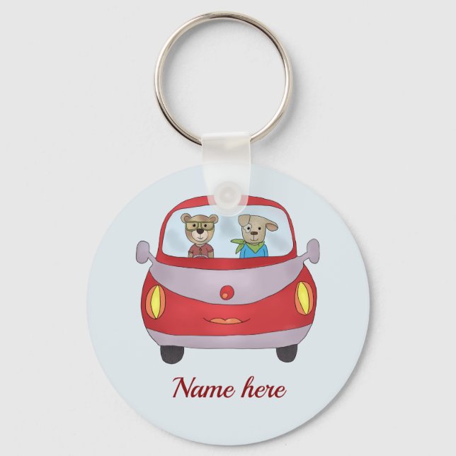 Unterwegs personalisiert keychain (Front)