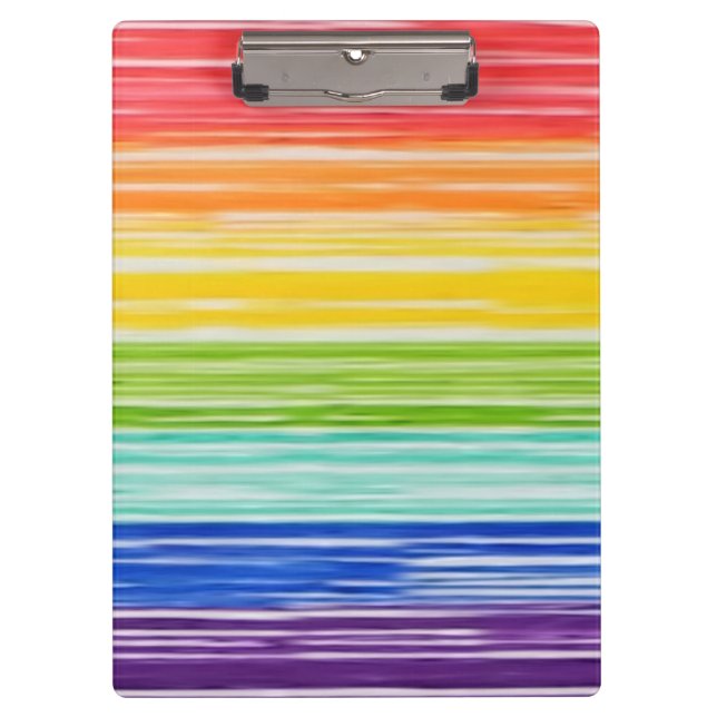 Untidy rainbow stripes clipboard (Front)