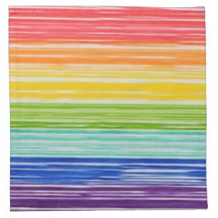 Untidy rainbow stripes cloth napkin
