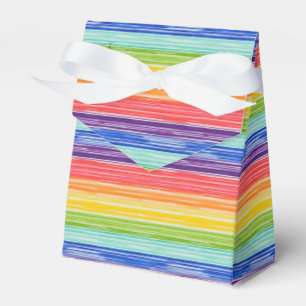 Untidy rainbow stripes favor boxes