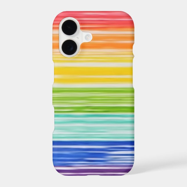 Untidy rainbow stripes iphone case (Back)