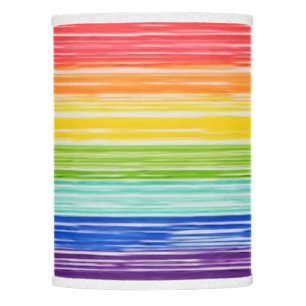 Untidy rainbow stripes lamp shade