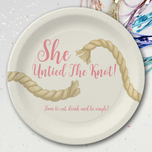 Untie The Knot Divorce Party Paper Plates