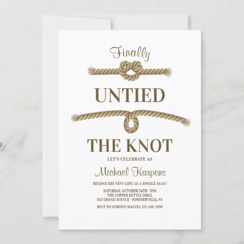 Untied The Knot Divorce Party Invitation
