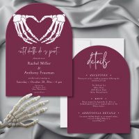 Until Death Skeleton Hands Arch Wedding Two Sided