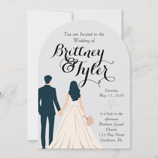 Until Forever-Brittney Wedding Invitation (Front)