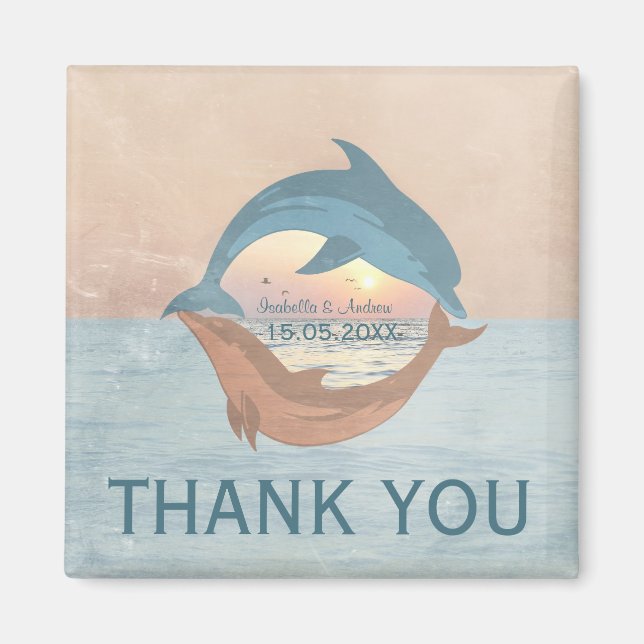 Until the end of time Wedding Thank you favor Magnet (Front)