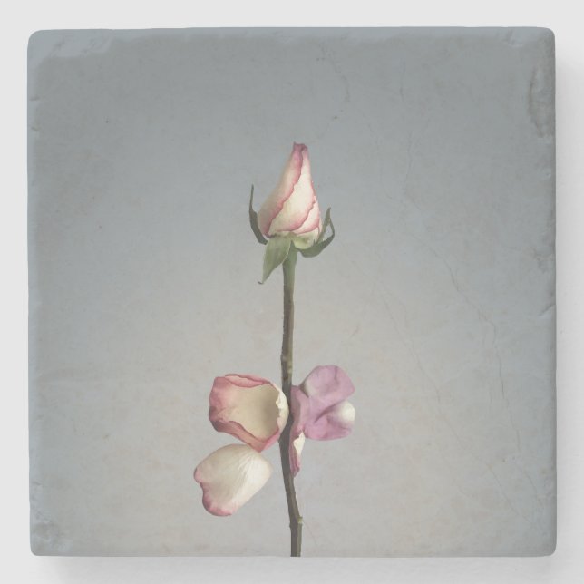 Until the last petal... stone coaster (Front)