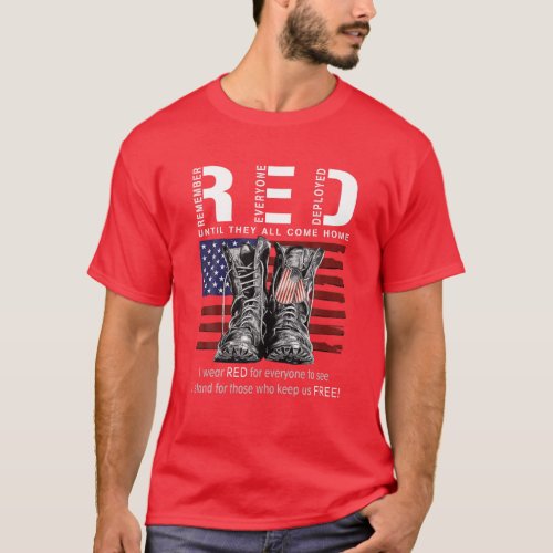 Until They Come Home My Soldier Red Friday Militar T_Shirt