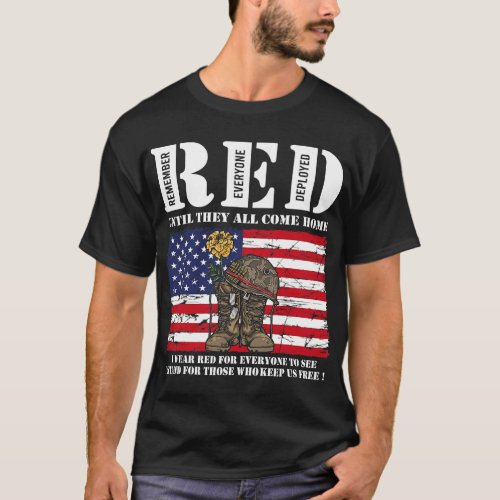 Until They Come Home My Soldier Red Friday Veteran T_Shirt