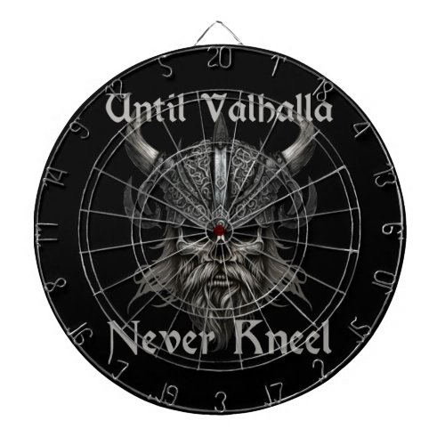 Until Valhalla Never Kneel Dart Board