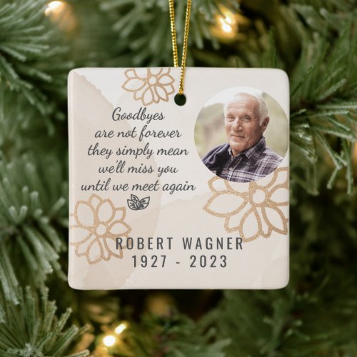 Until We Meet Again Ceramic Square Ornament