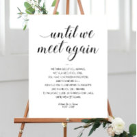 Until We Meet Again Elegant Funeral Poem with Name