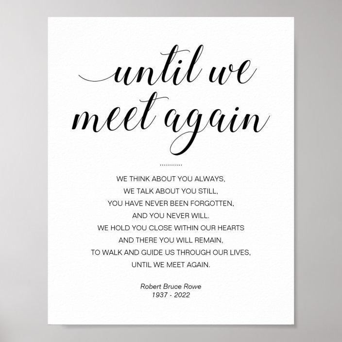 Until We Meet Again Poem Printable Printable Word Searches