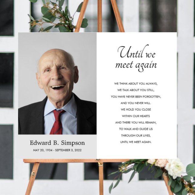 Until We Meet Again Funeral Memorial With Photo Foam Board (Creator Uploaded)