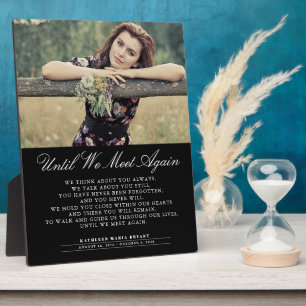 Until We Meet Again Funeral Photo Plaque
