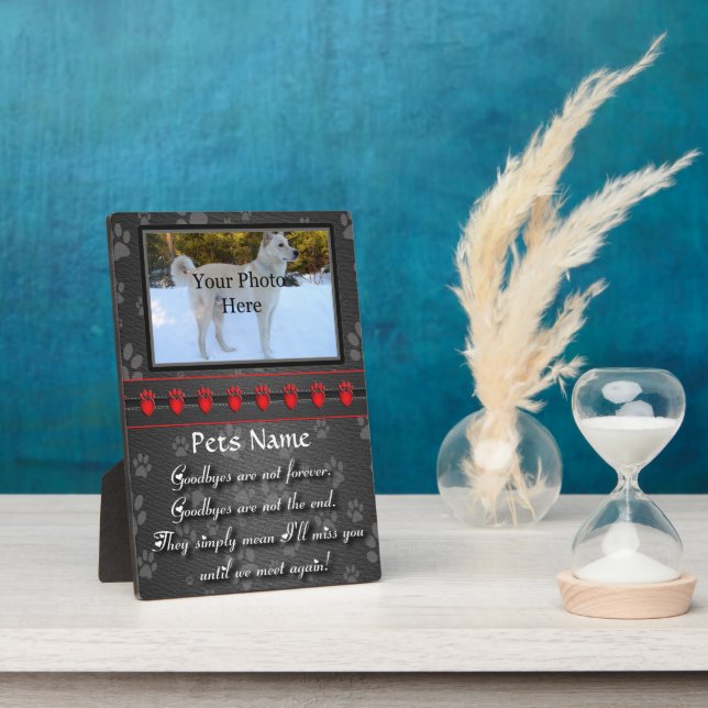 Until we meet again Memorial for Cat or Dog Plaque (Side)