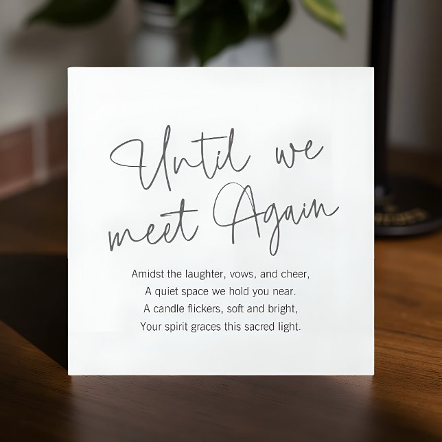 Until We Meet Again Memorial Modern Simple Poem Gallery Wrap (Creator Uploaded)