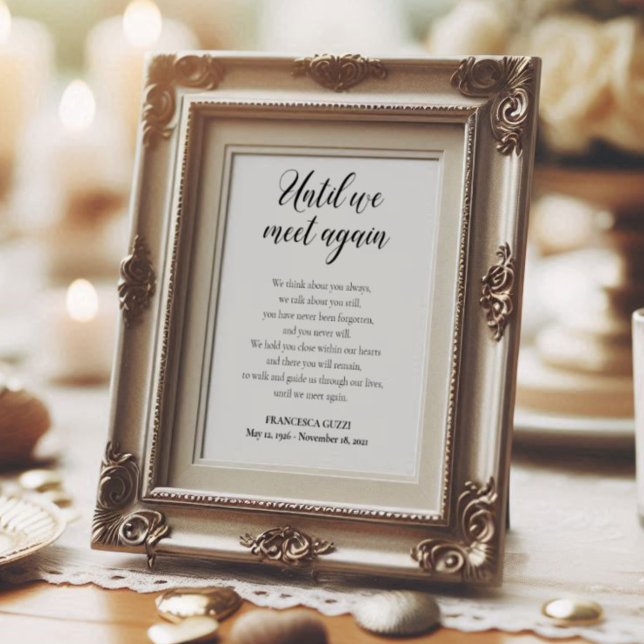 Until We Meet Again Memorial Poem Personalized Poster (Creator Uploaded)