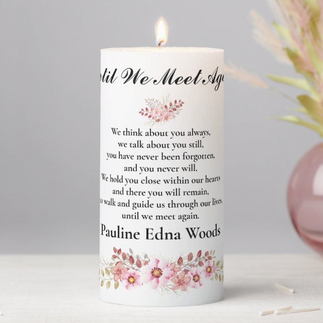 Until We Meet Again Pillar Candle (In Situ)
