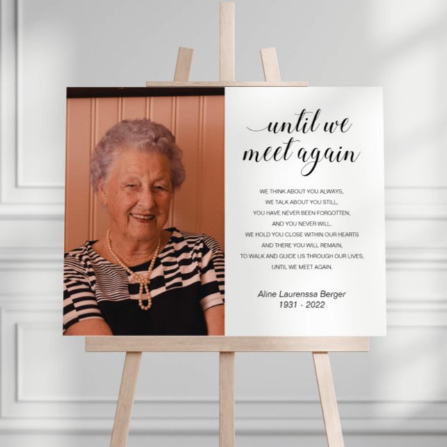 Until We Meet Again Poem Large Photo Memorial Foam Board (Creator Uploaded)