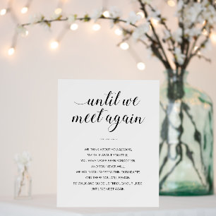 Until We Meet Again Wedding Memorial Poem Foam Board