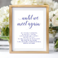 Until We Meet Again Wedding Navy Blue Memorial
