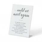 Until We Meet Again Wedding Poem Memorial Sign