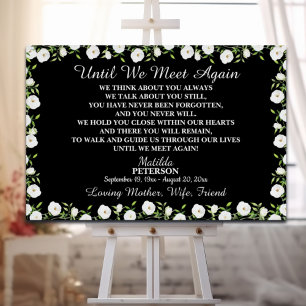 Until We Meet Again White Floral Life Celebration  Foam Board
