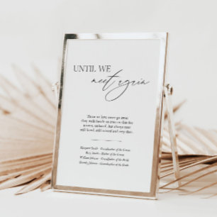 Until we see again wedding memorial table sign