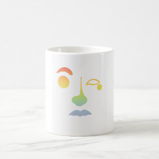 Untitled Abstract Face: Rainbow Coffee Mug