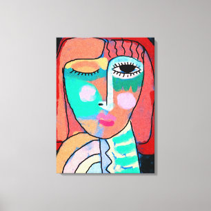 Untitled Abstract Portrait of a Woman Canvas Print