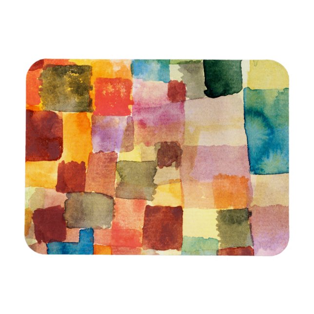 Untitled abstract watercolor squares - Paul Klee Magnet (Horizontal)